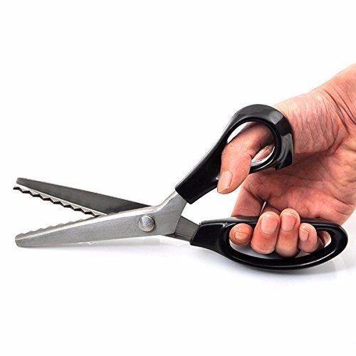 KimDaro Pinking Shears Set  9.2 Inches Handled Professional Stainless Steel Dressmaking Sewing Craft Scissors Zig Zag Scissors (Serrated  5mm) - Image 5